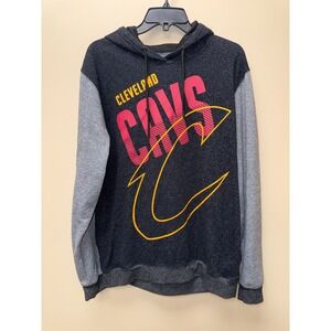 NBA Unk Cleveland Cavaliers Hoodie Mens XL Black Grey Colorblock Pullover CAVS